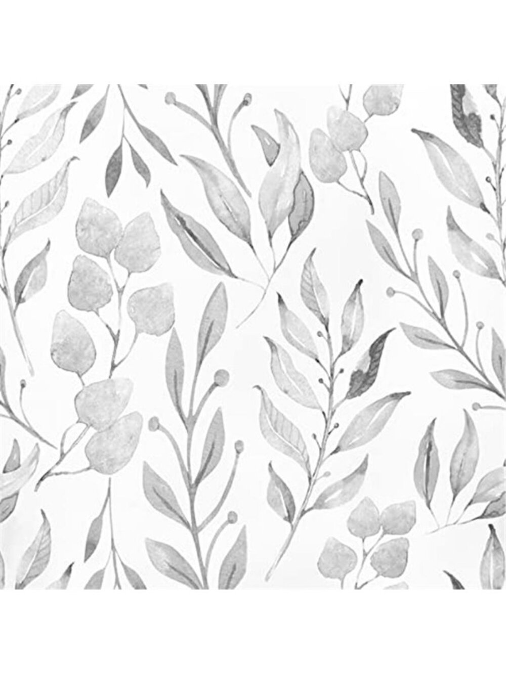 Gray Leaf Peel And Stick Wallpaper Botanical Contact Paper Wall Decor Home